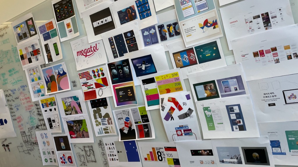 Design system mood board and exploration